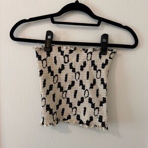 H&M Monochrome Smocked Tube Top